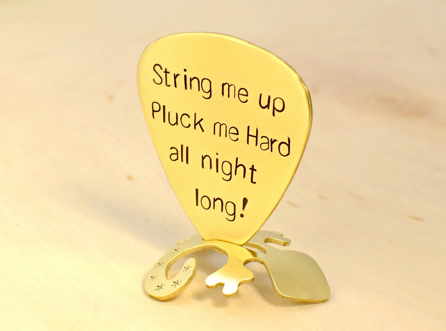 Brass fun guitar pick