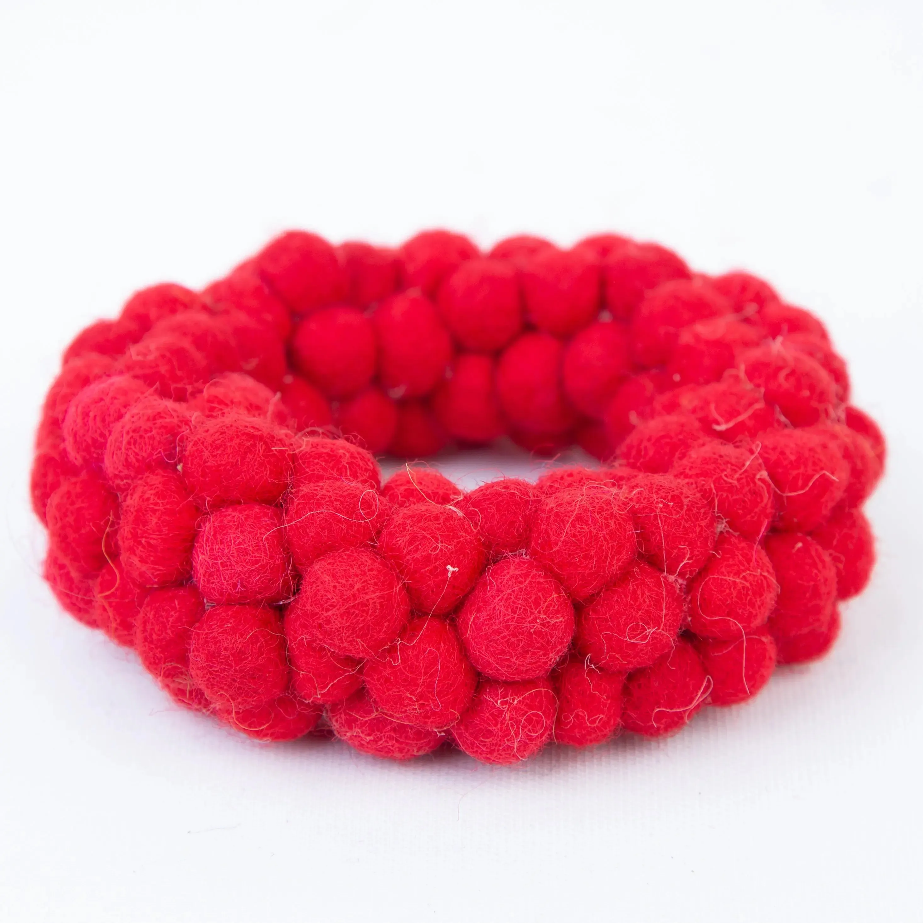 Bring Joy Home - Handcrafted Felt Ball Wreath