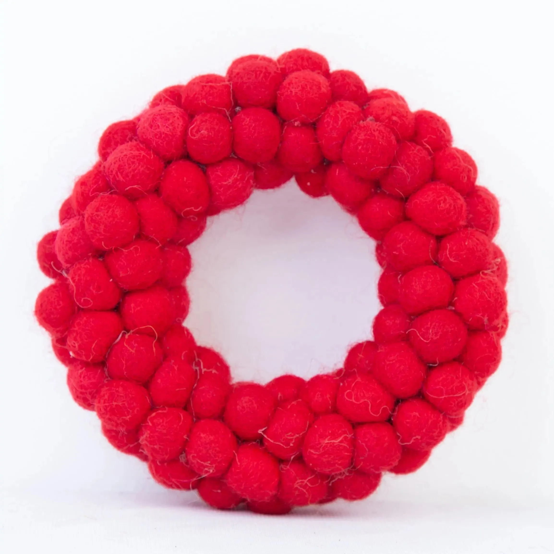 Bring Joy Home - Handcrafted Felt Ball Wreath