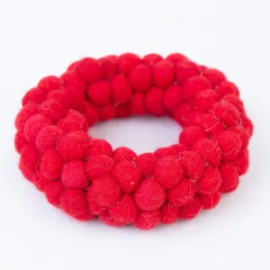 Bring Joy Home - Handcrafted Felt Ball Wreath