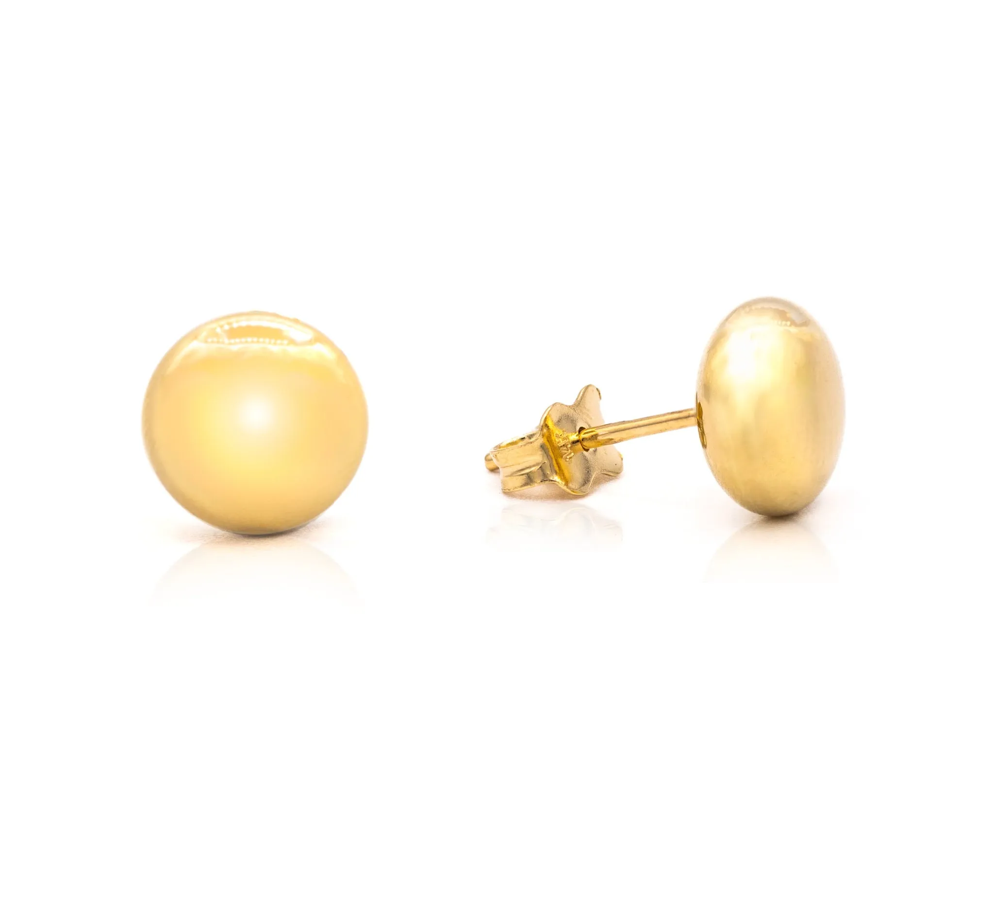 Button 9mm Flat Earring