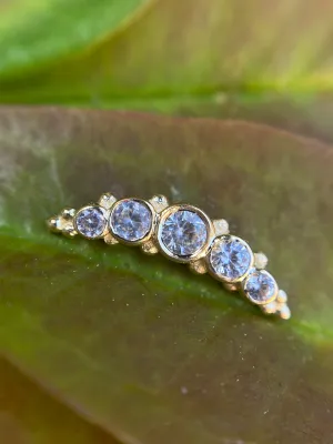 BVLA - Panaraya gem cluster featuring 5 white sapphires (AA)
