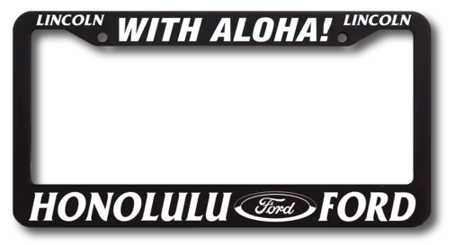 California High View Raised Copy Plastic License Plate Frame