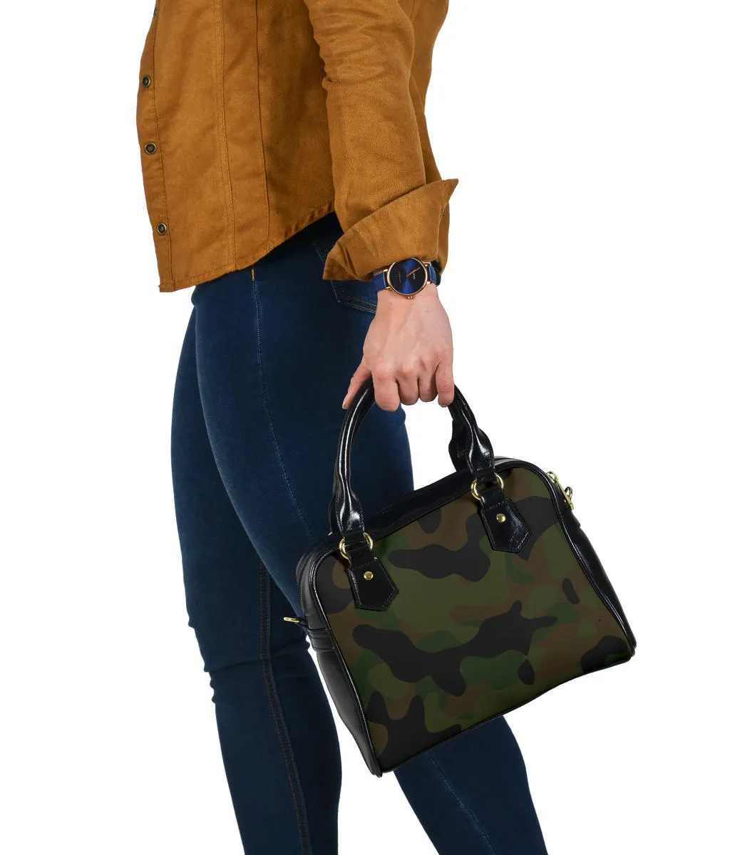 Camo Purse Handbag Green, Brown and Black Camouflage
