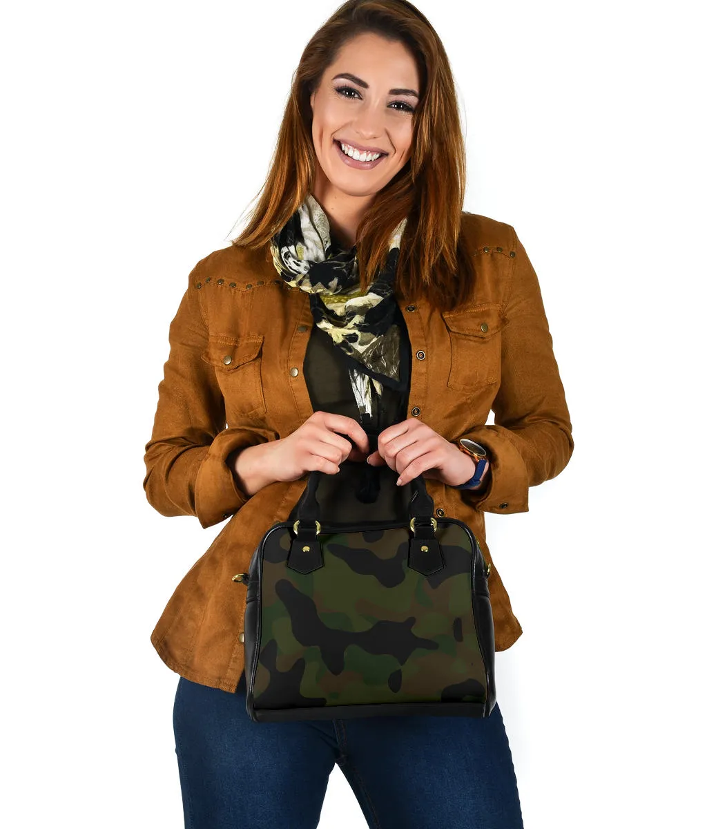 Camo Purse Handbag Green, Brown and Black Camouflage