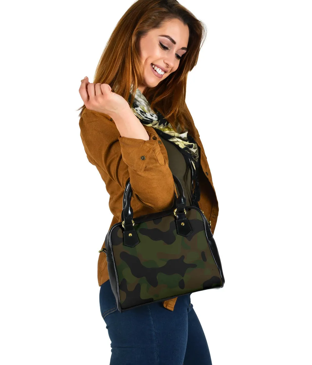 Camo Purse Handbag Green, Brown and Black Camouflage