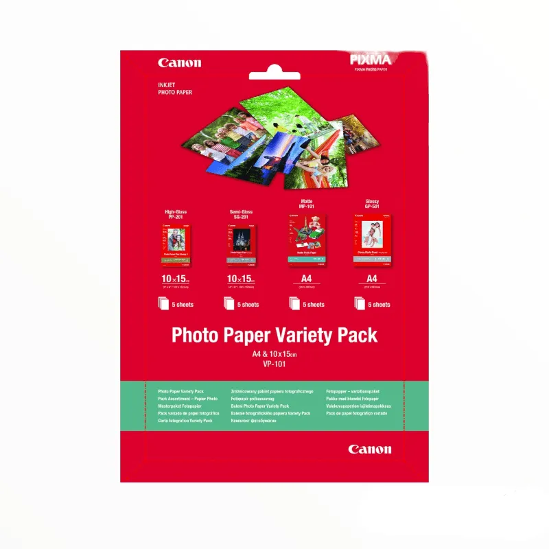 Canon Photo Paper Variety Pack A4 & 10 x 15 cm VP-101