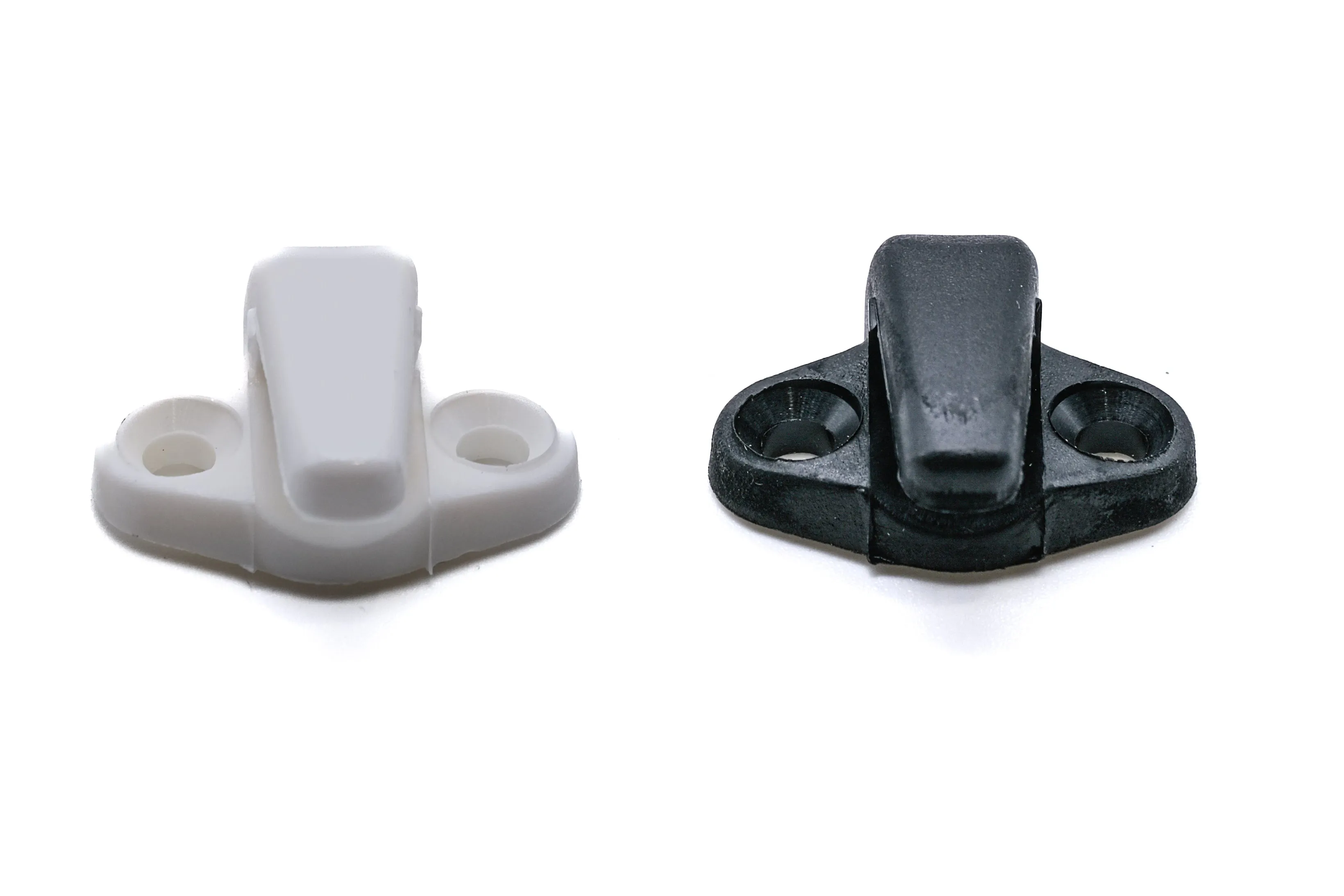 Canopy lacing hook for shock cord plastic nylon black and white