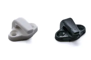Canopy lacing hook for shock cord plastic nylon black and white