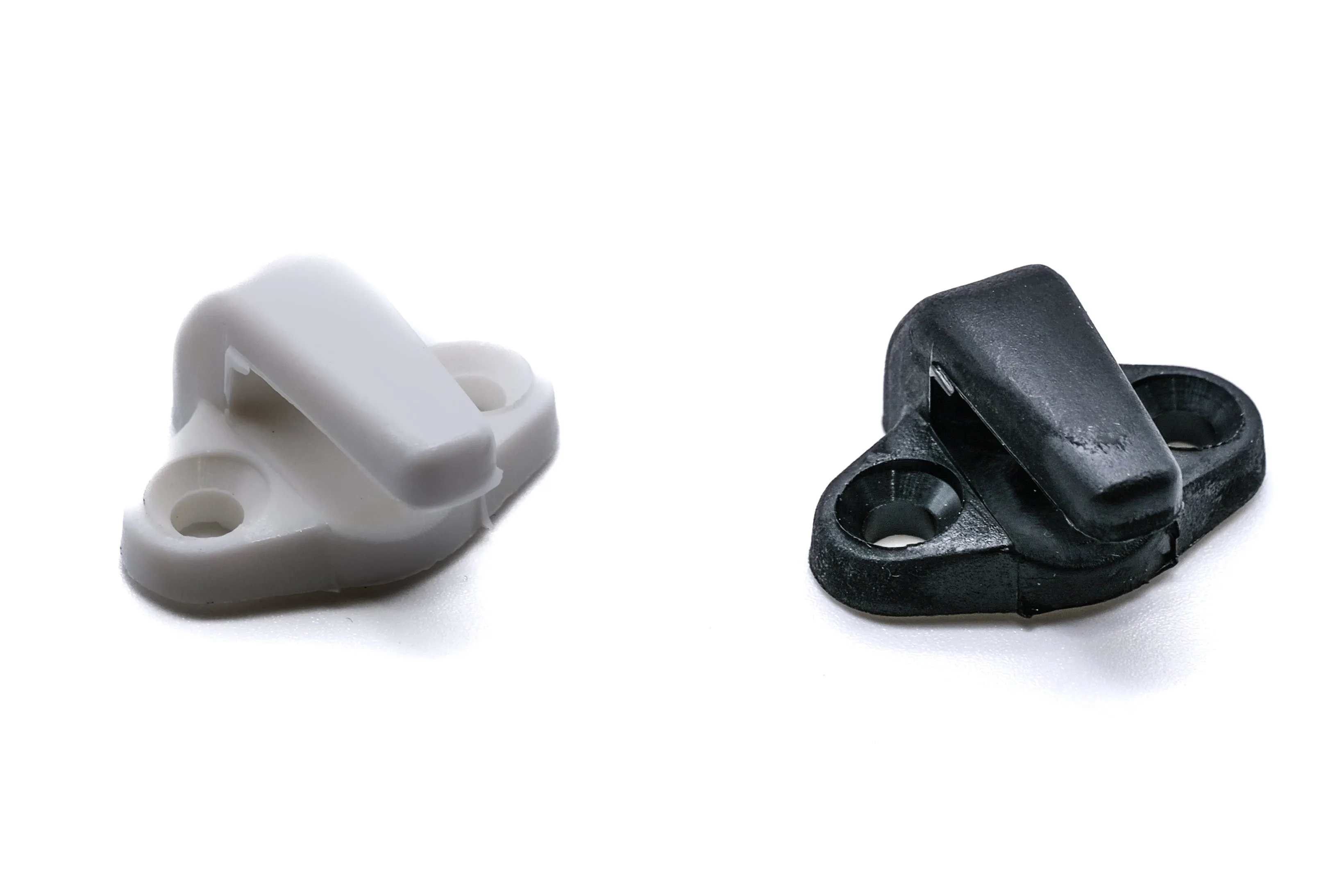 Canopy lacing hook for shock cord plastic nylon black and white