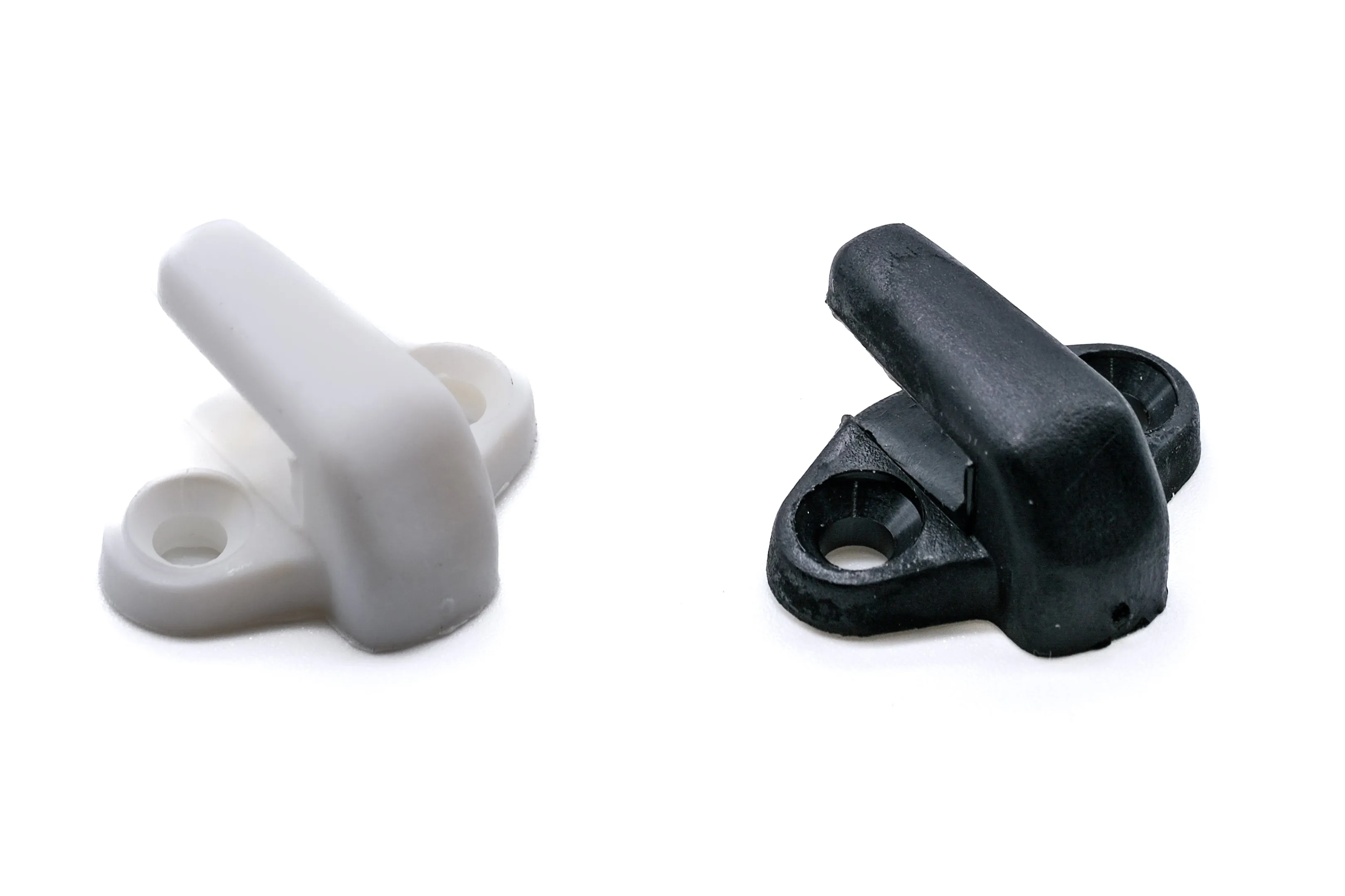 Canopy lacing hook for shock cord plastic nylon black and white