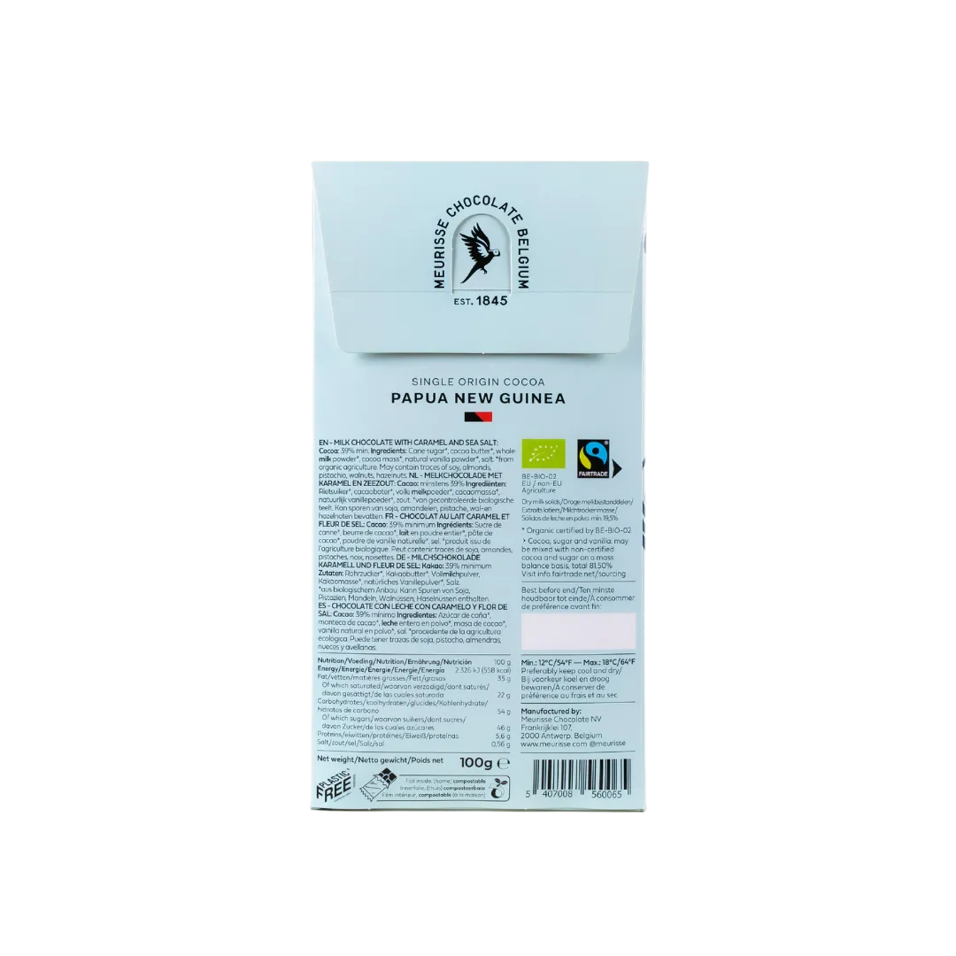 Caramel and Sea Salt 39% Milk Chocolate 15 x 100g