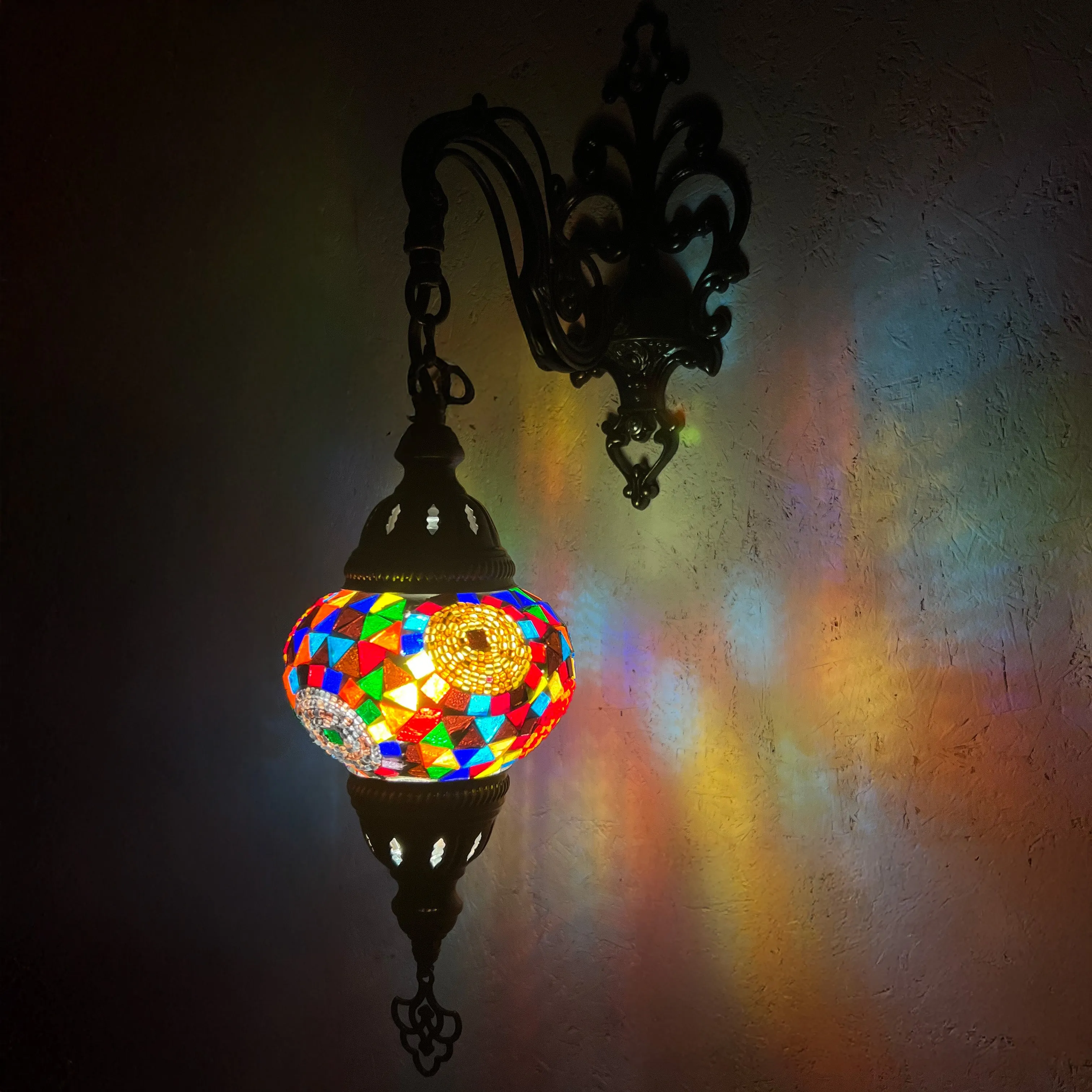 Cassandra Handcrafted Medium Mosaic Sconce Lamp