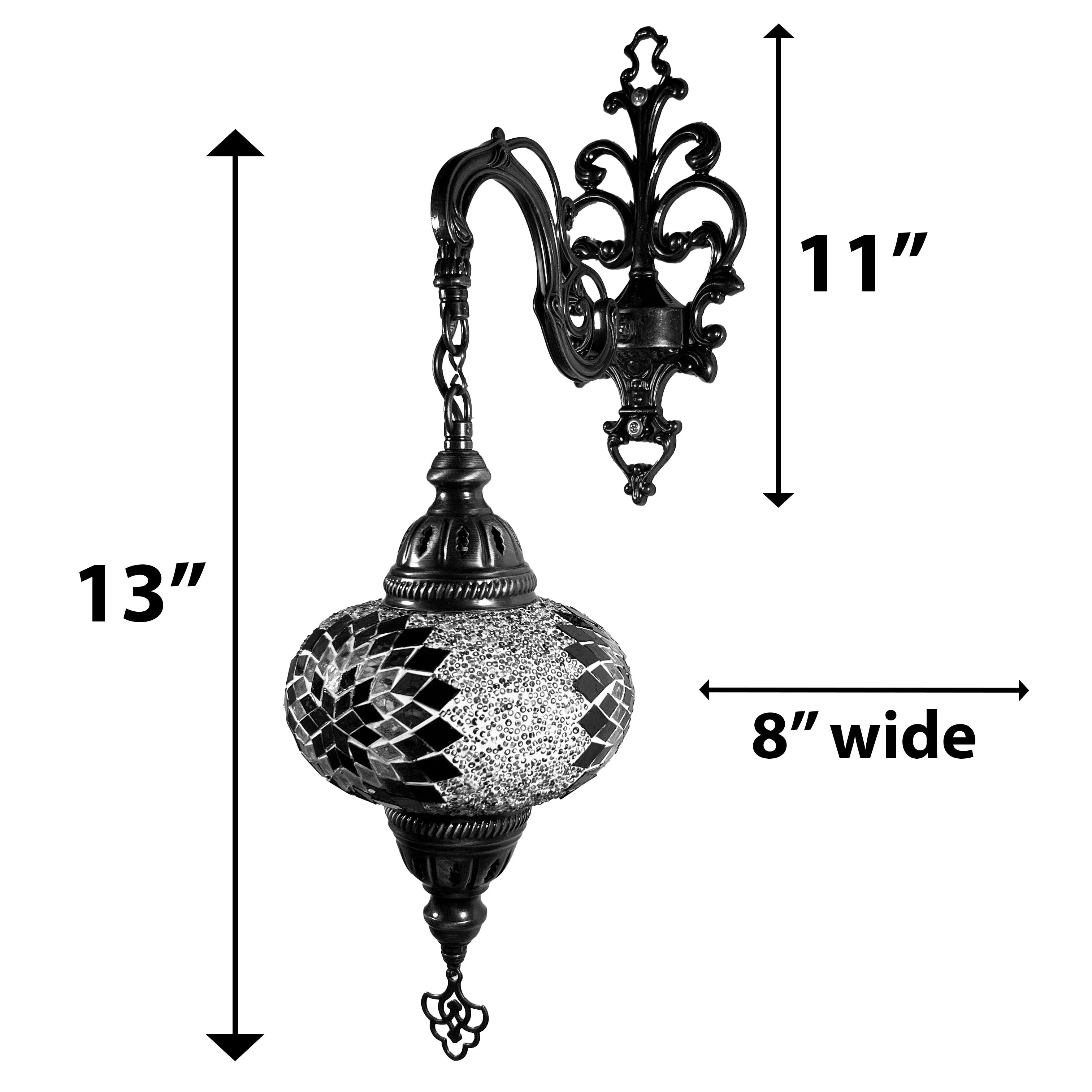 Cassandra Handcrafted Medium Mosaic Sconce Lamp