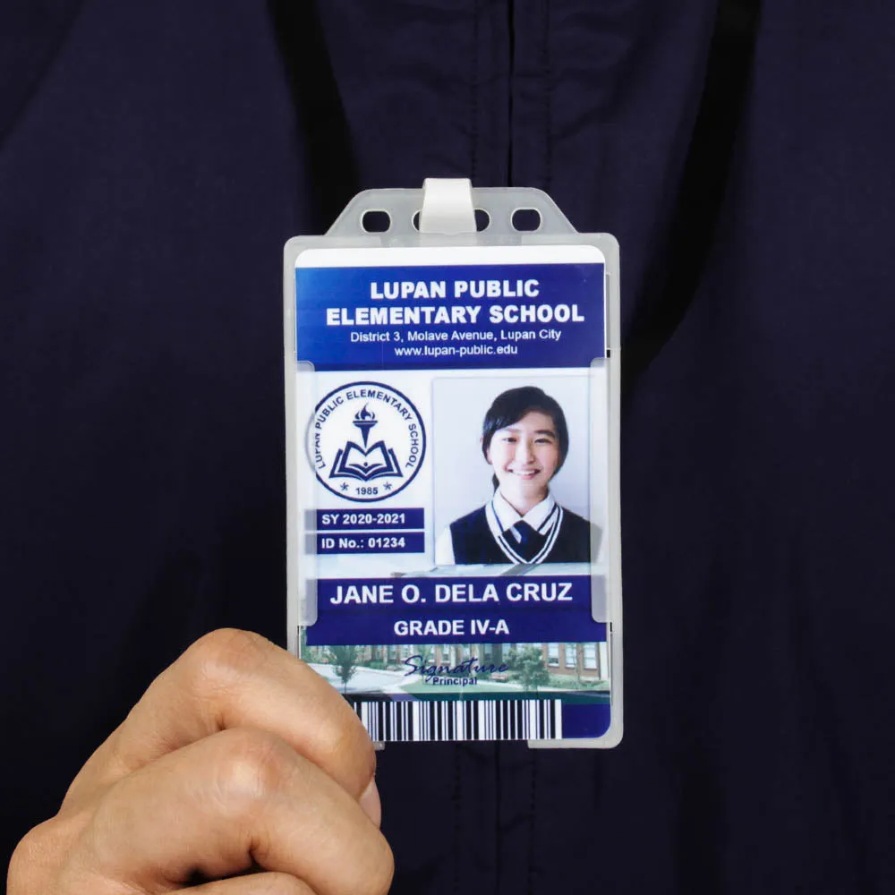 CCS ID CARD HOLDER, SINGLE-SIDED, OPEN FACED, PORTRAIT - FROSTED