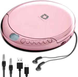 CD Player Portable with 60 Second Anti Skip, Stereo Earbuds, Includes Aux in ...