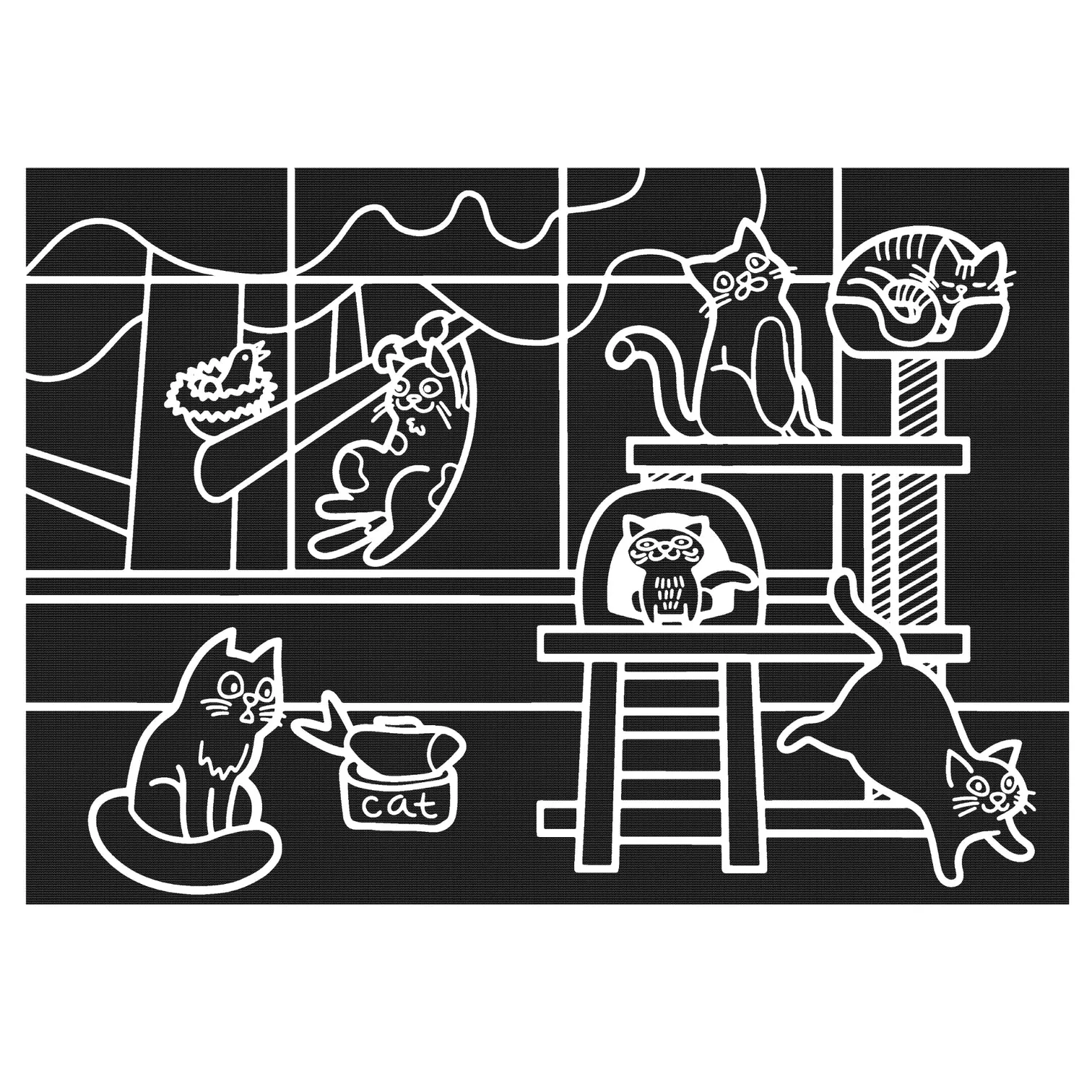 Chalkboard Placemat- Cats