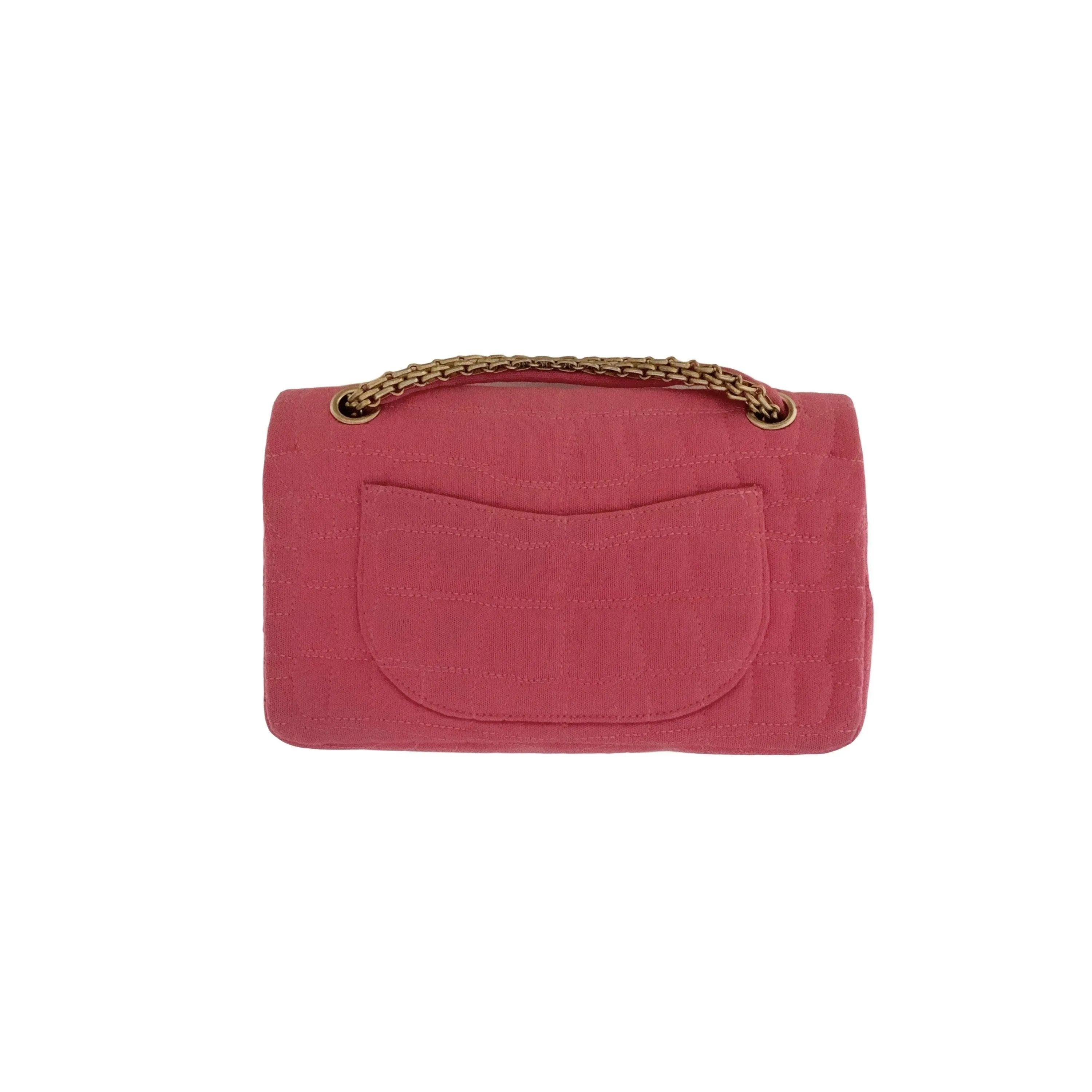 Chanel Pink Embroidered Reptile Flap Bag