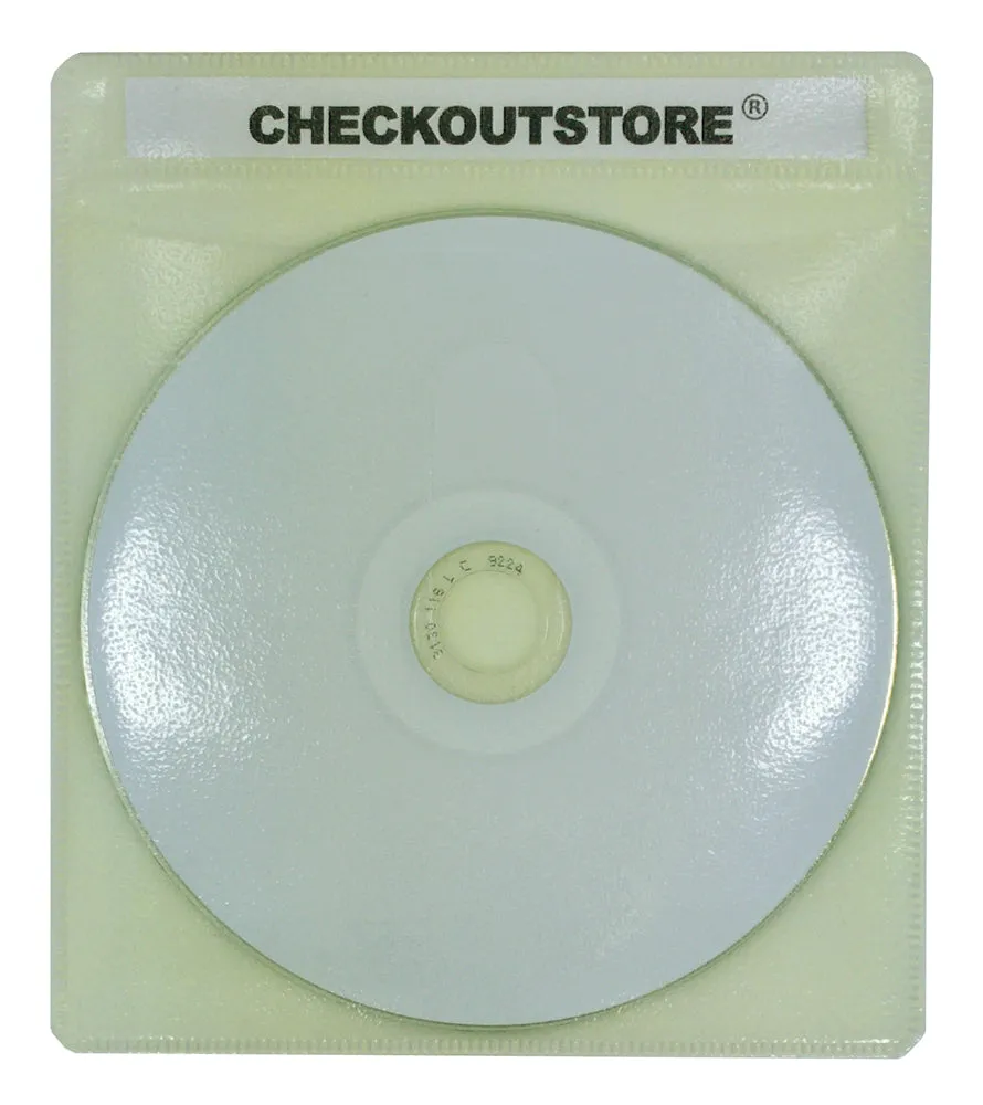 CheckOutStore Premium CD Double-sided Storage Plastic Sleeve