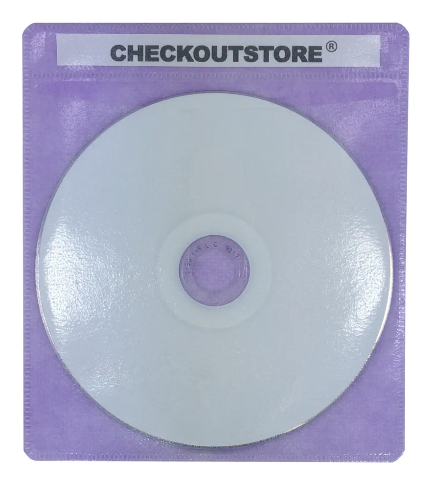 CheckOutStore Premium CD Double-sided Storage Plastic Sleeve