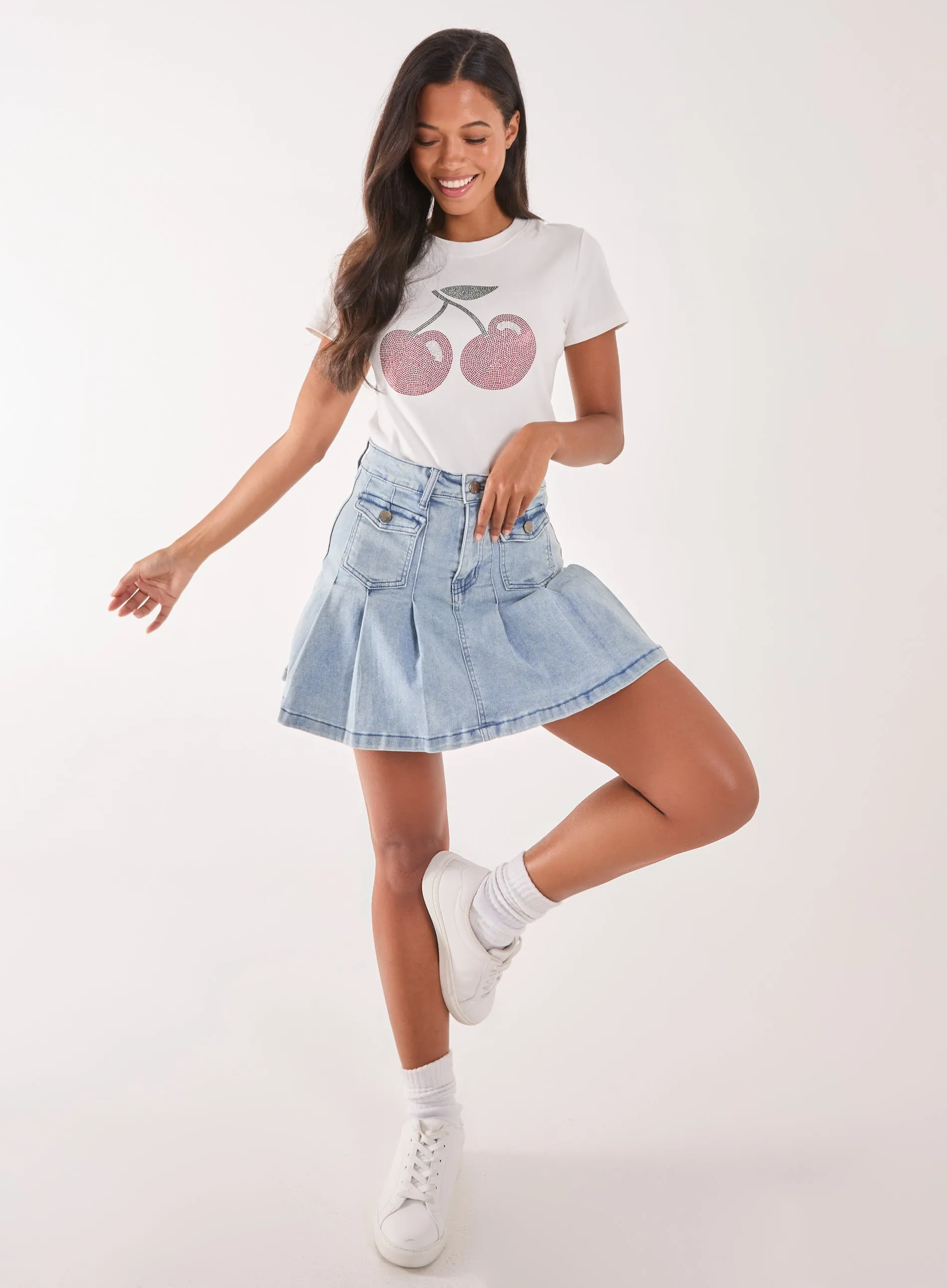 Cherry Embellished T-Shirt