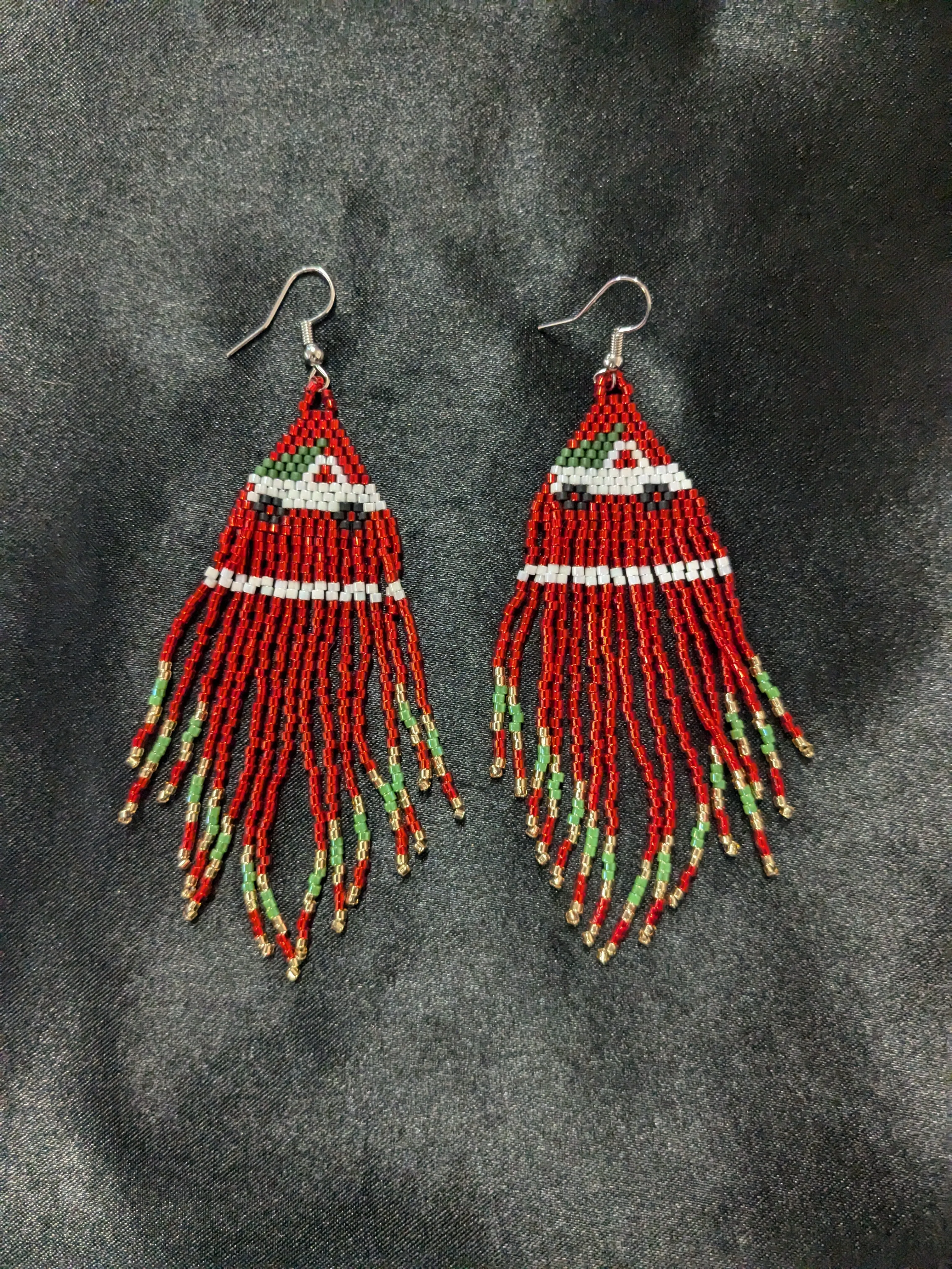 Christmas Beaded Earrings