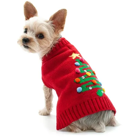 Christmas Tree Bling Dog Sweater