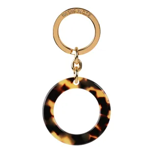 Circle Dark Tortoiseshell Keyring