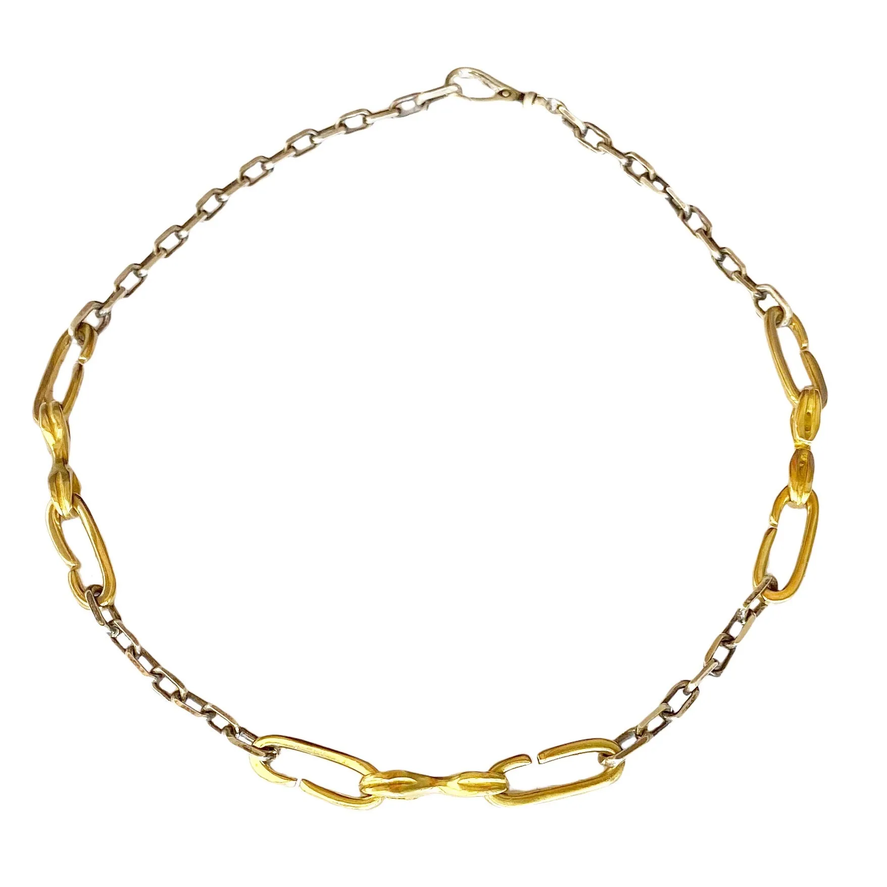 Classic Connection Combo Chain - bronze & sterling silver