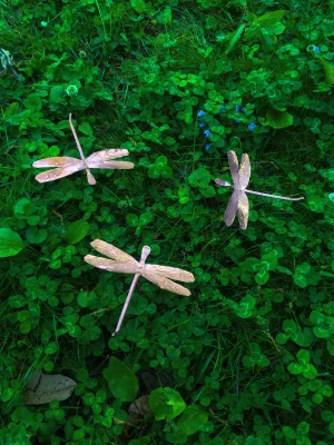 Copper Dragonfly Sculpture