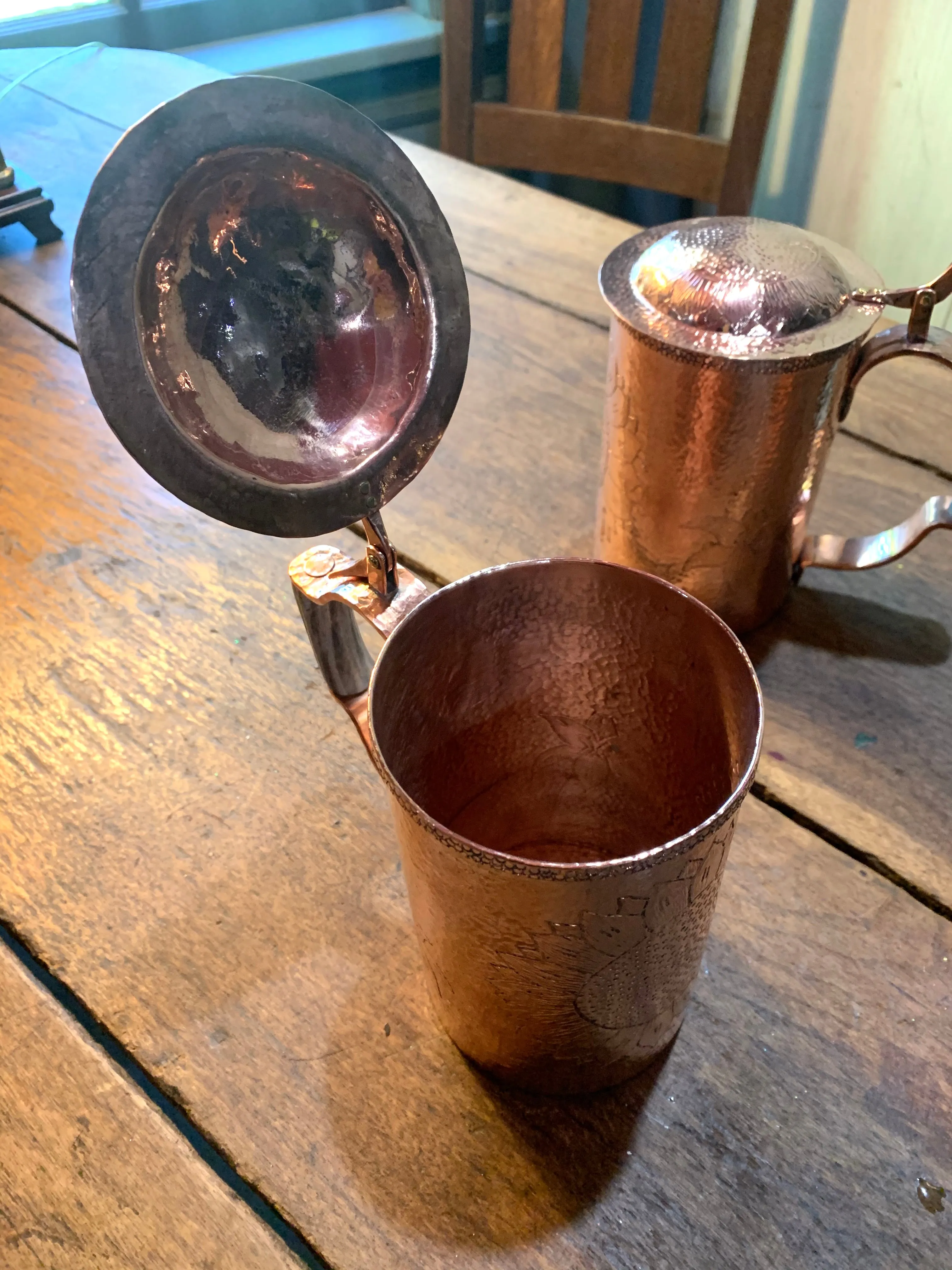 Copper Sunflower Steins