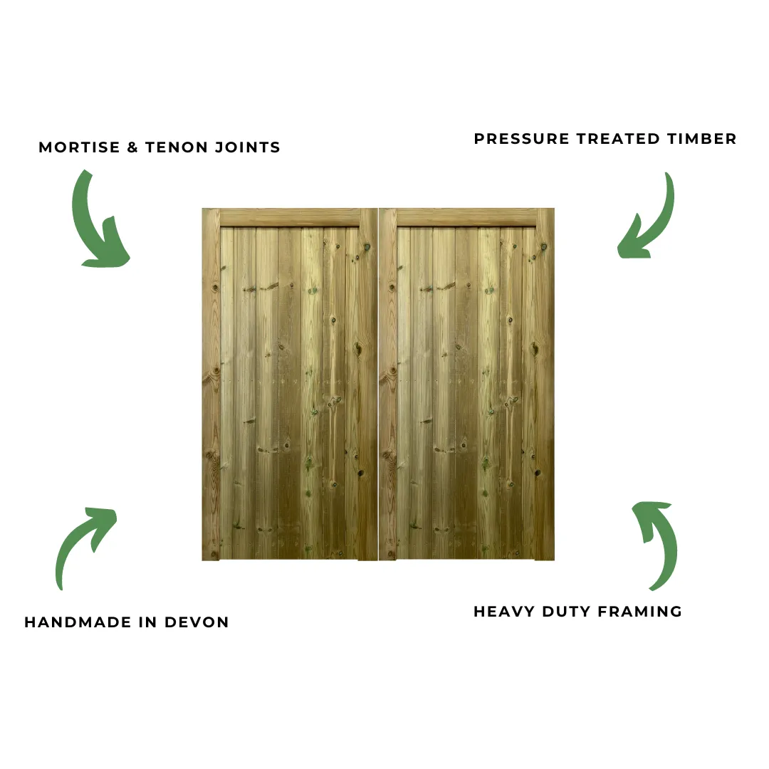Croyde Mortise & Tenon T&G Entrance Gate (Pair)