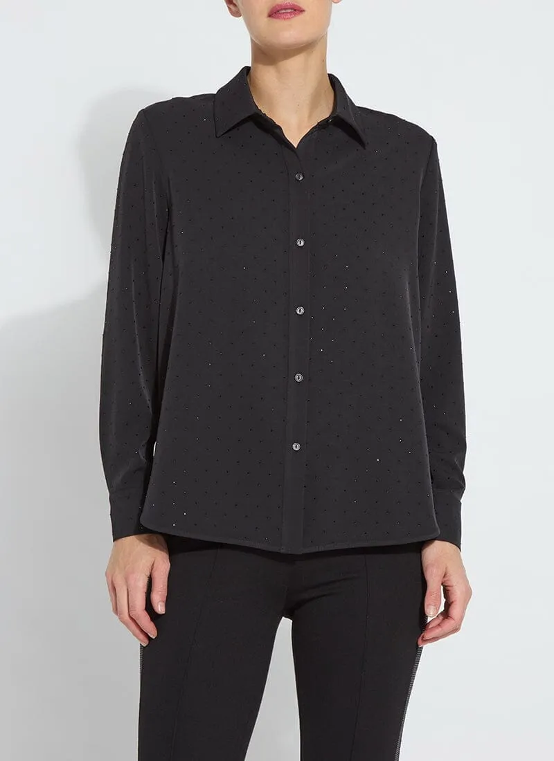 Crystal Embellished Parker Shirt & Elysse Embellished Crystal Pant Set
