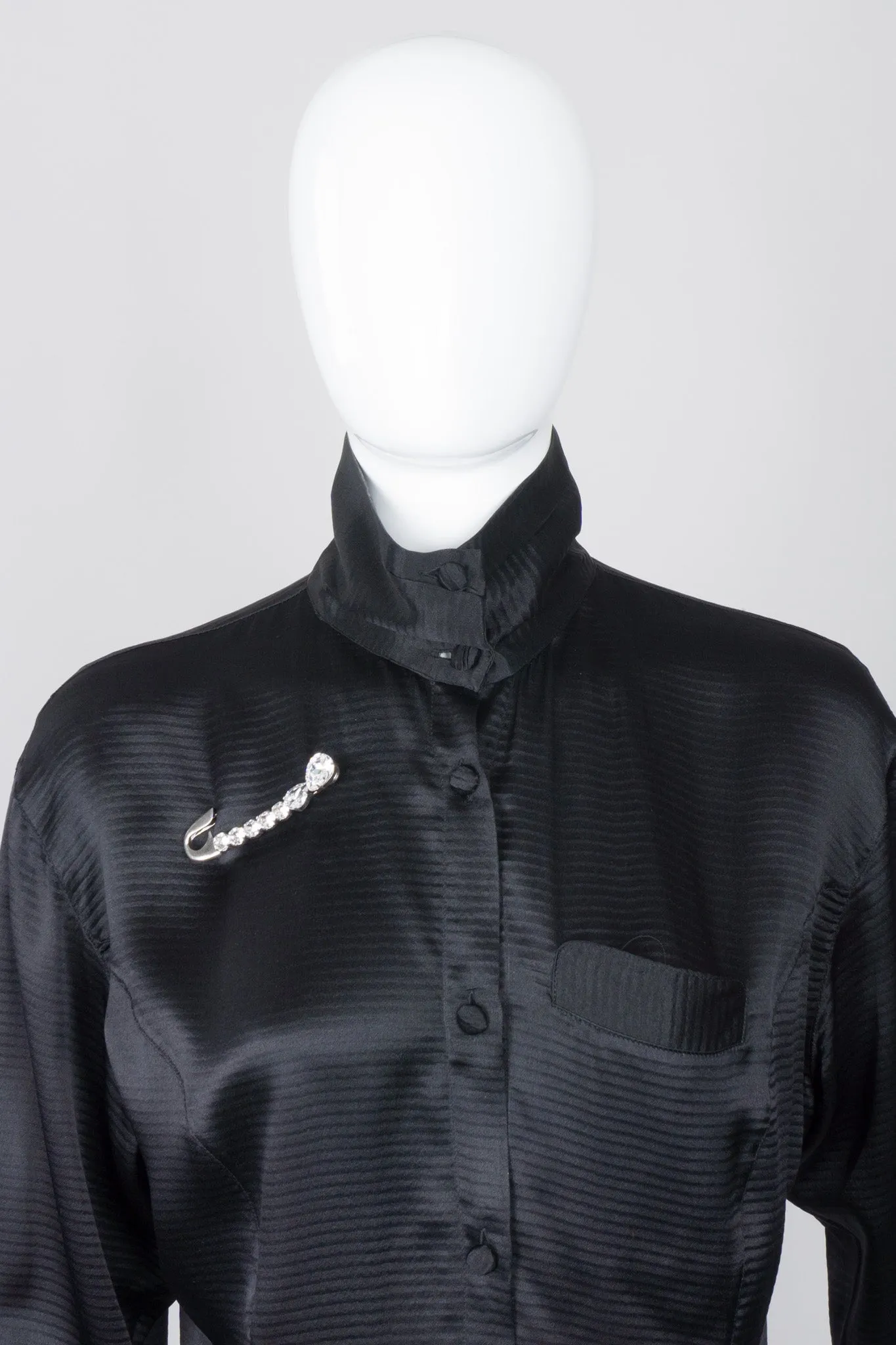Crystal Embellished Safety Pin Brooch