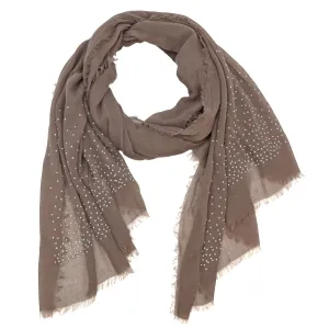 Dacia Solid Embellished Scarf