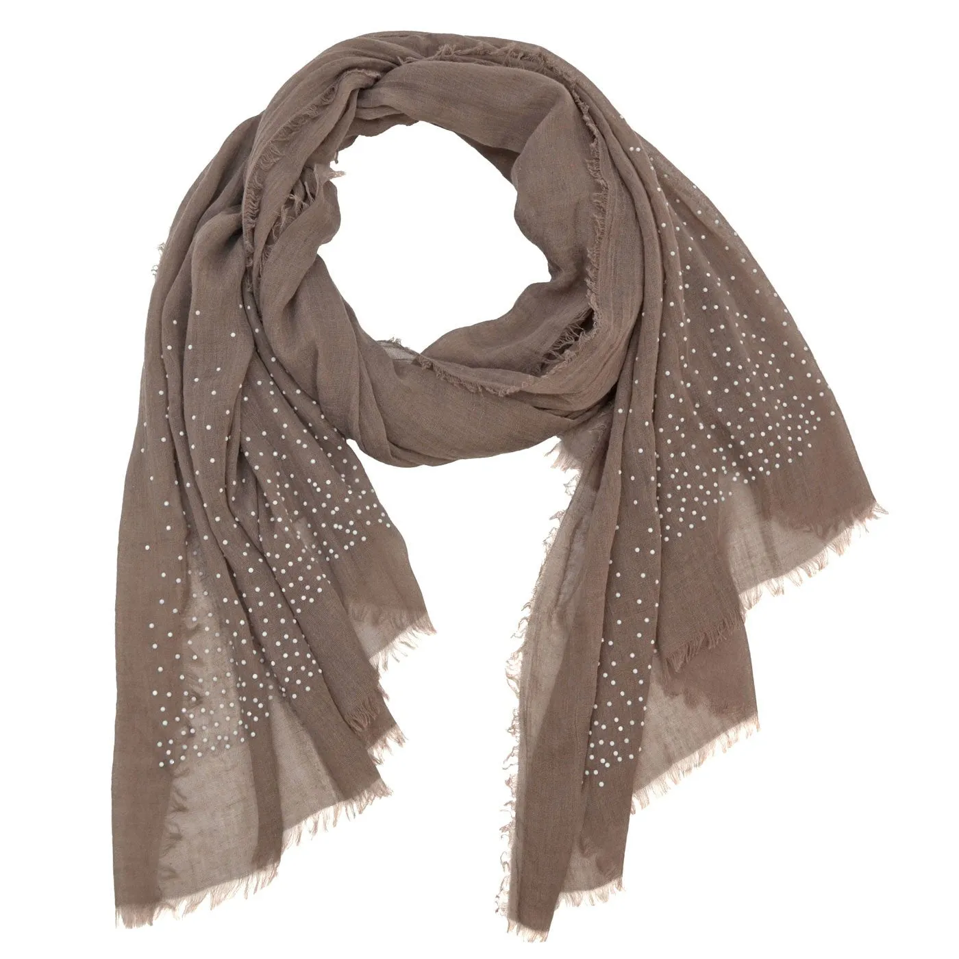 Dacia Solid Embellished Scarf