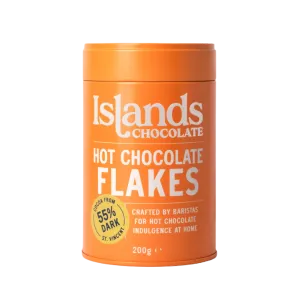 Dark Hot Chocolate Flakes 55% 6 x 200g