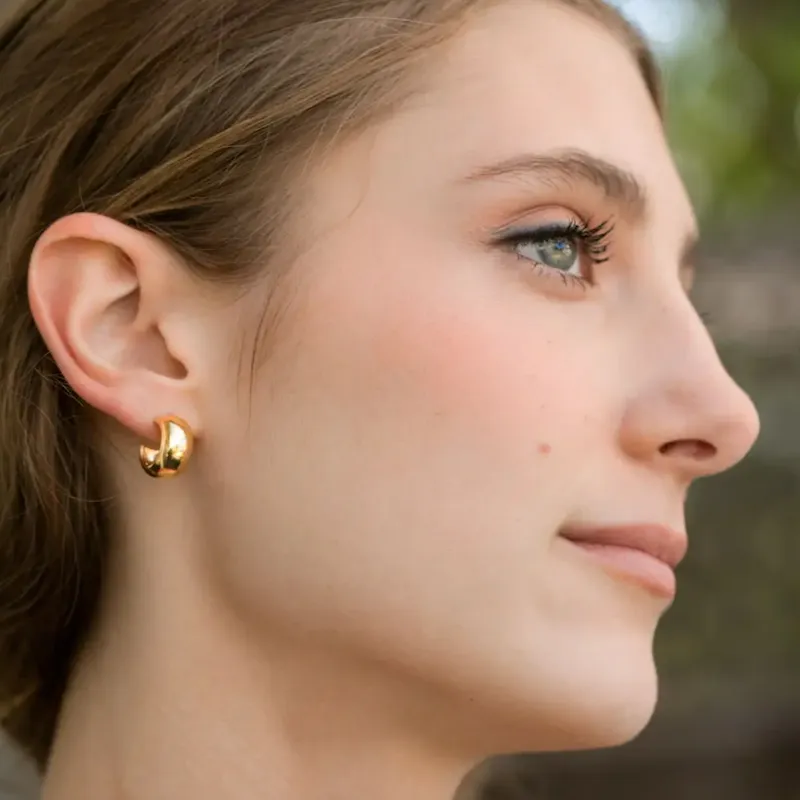Demure Huggie Hoops