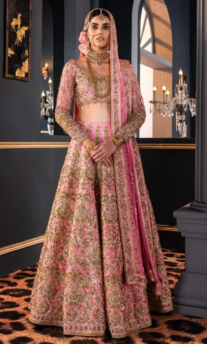 Designer Embellished Floral Pink Lehenga Choli Bridal Wear