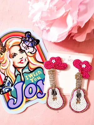 Dolly Guitar Earrings