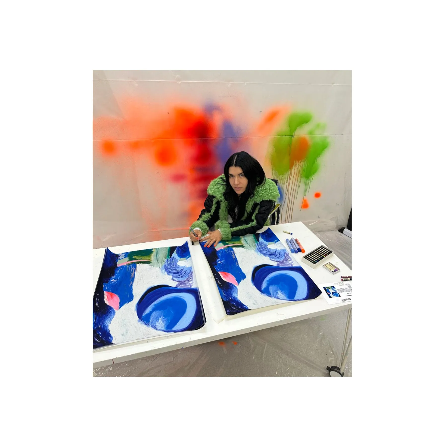 Donna Huanca, KARITA DE DIOSA, 2022; Hand-Embellished, Signed, and Numbered Limited Edition Print