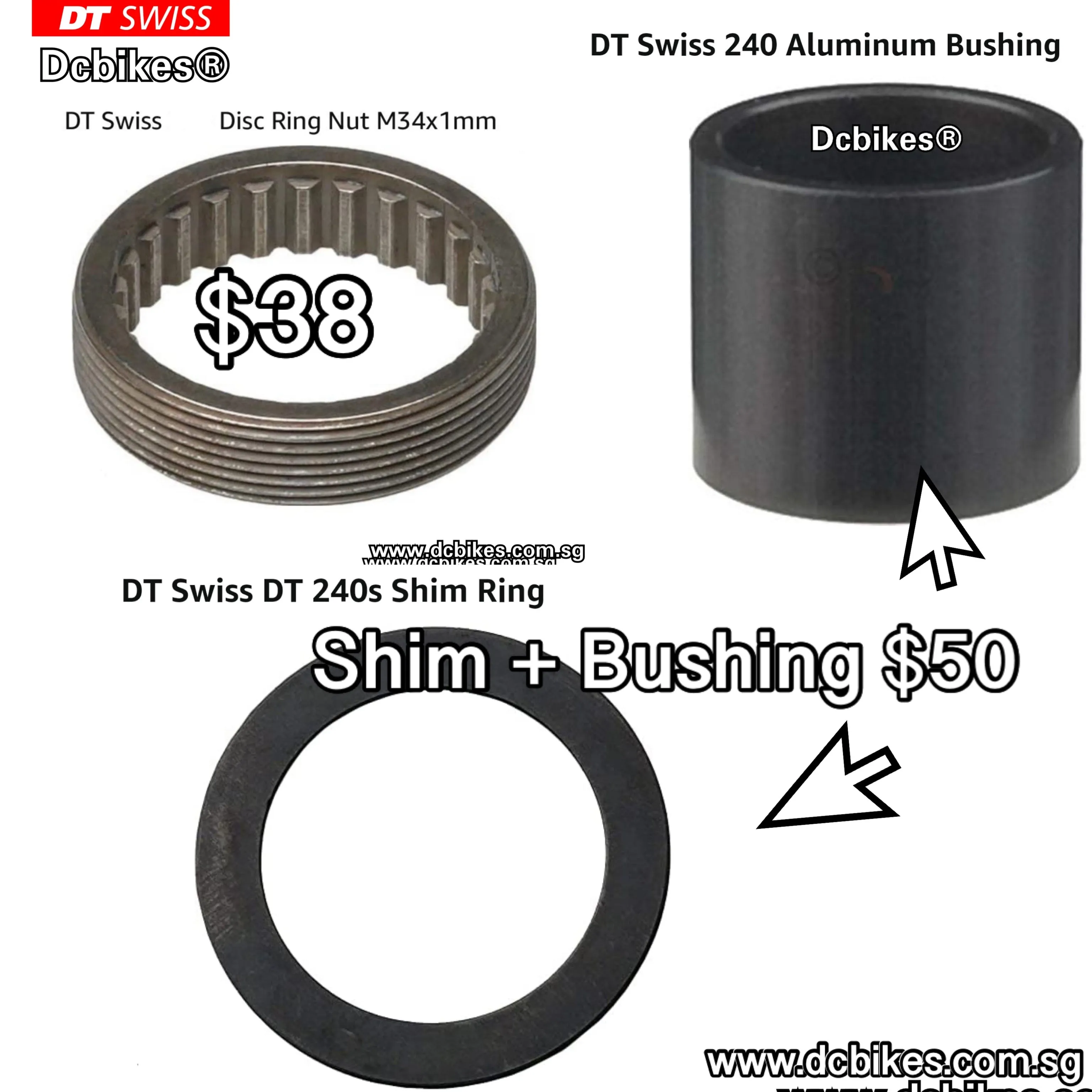 DT Swiss DT 240s Shim Ring | Aluminum Bushing
