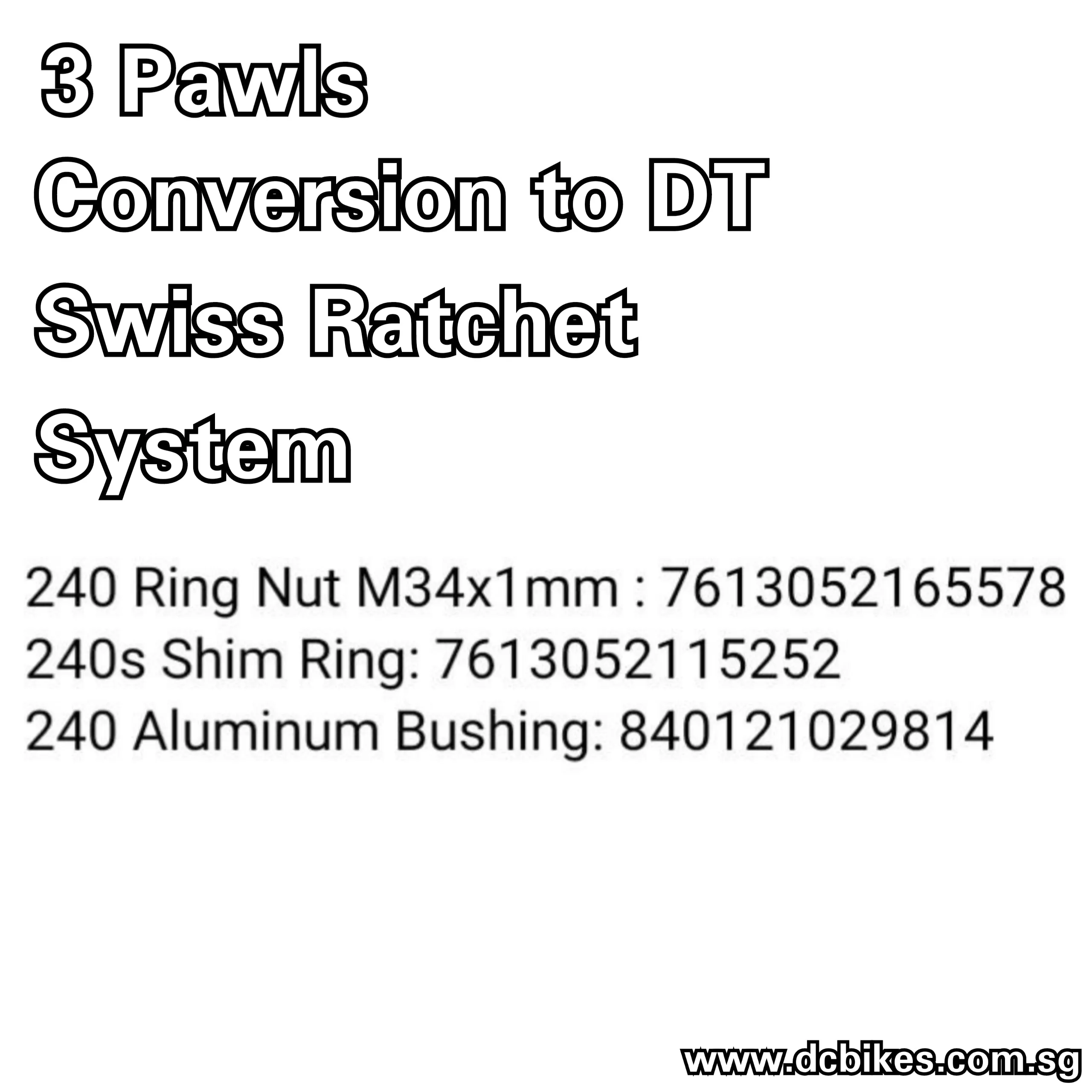 DT Swiss DT 240s Shim Ring | Aluminum Bushing
