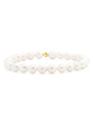 Ella Pearl Stretch Bracelet - Small