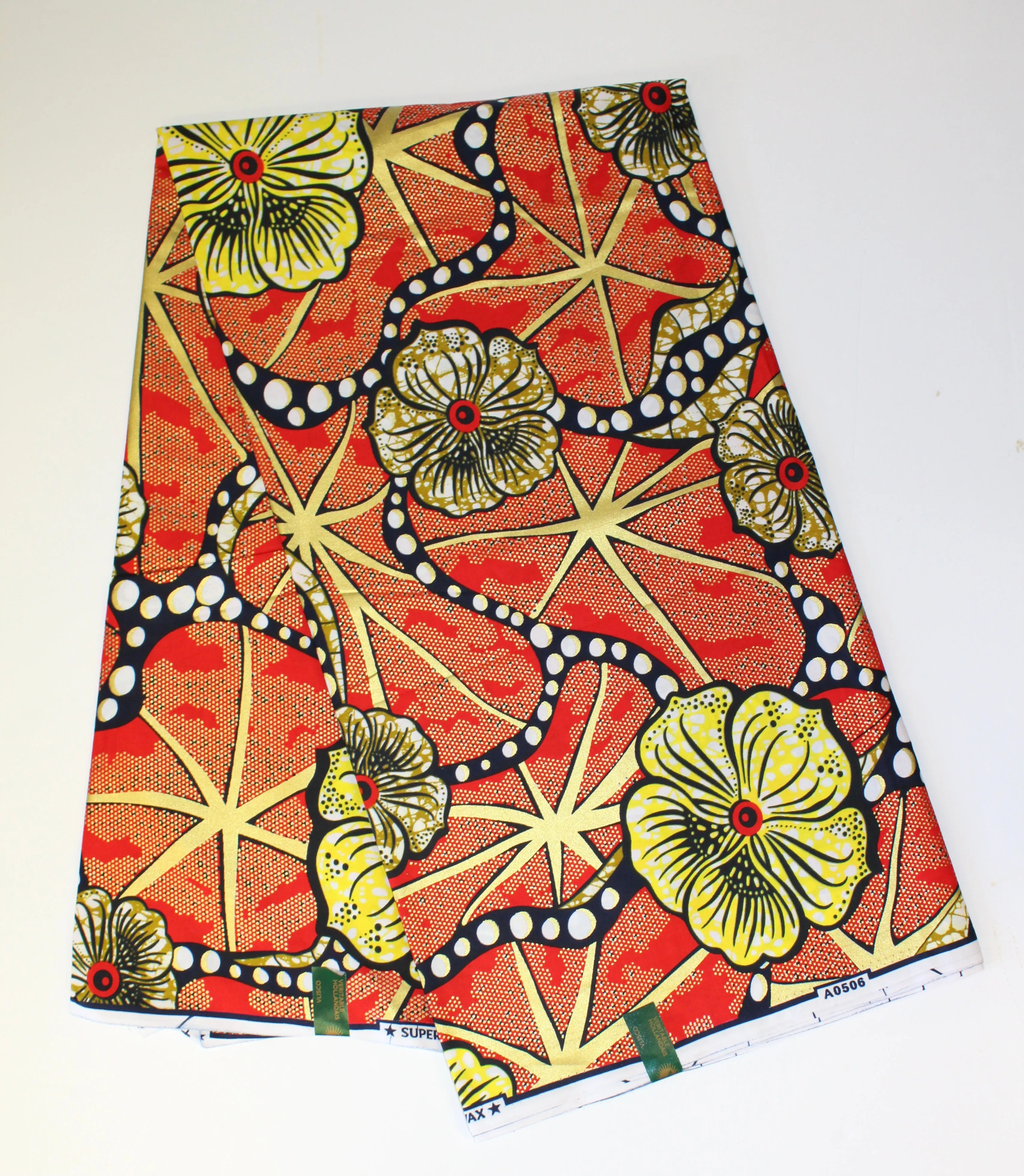 Embellish with gold print 100% cotton