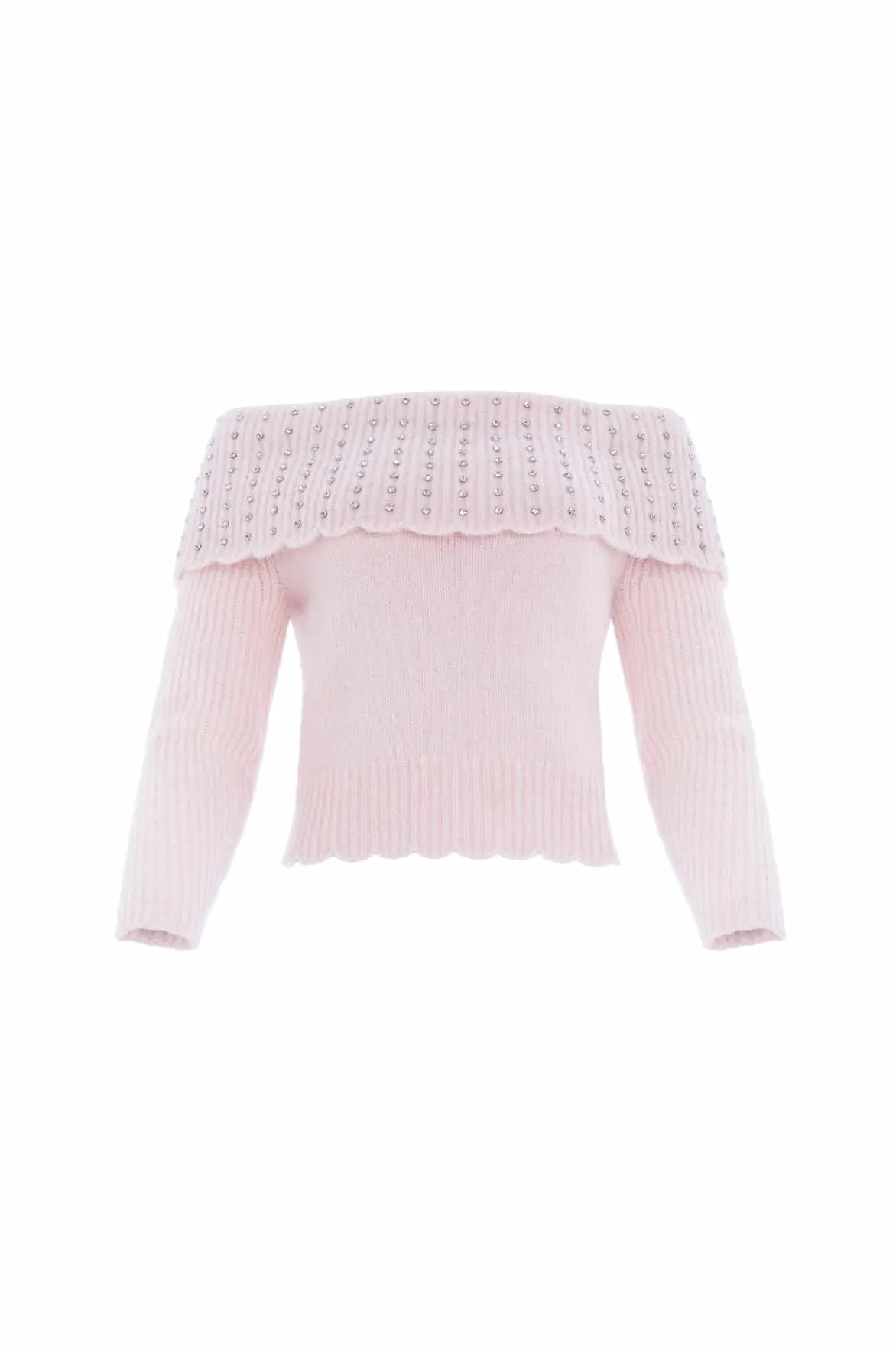 Embellished Bardot Jumper