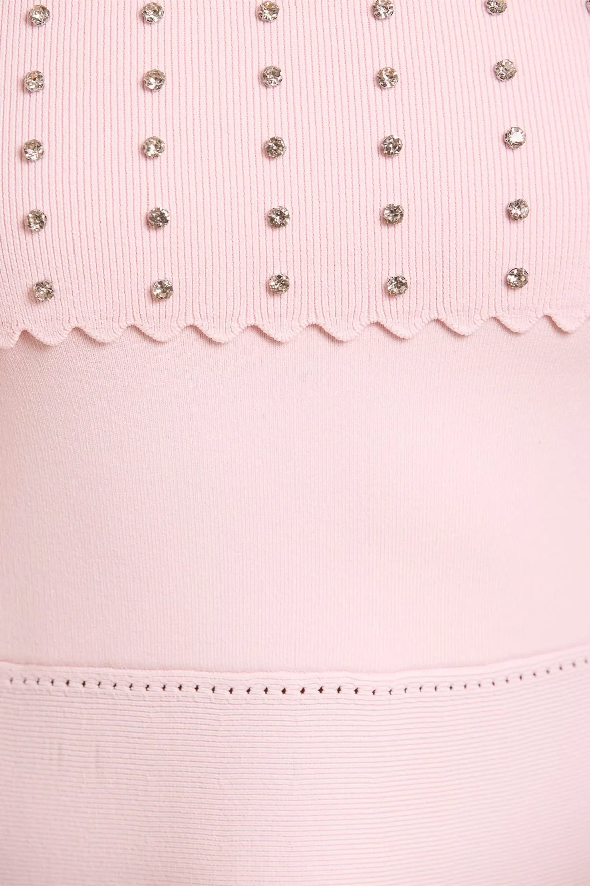 Embellished Bardot Knit Gown