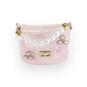Embellished Quilted Purse | Pink