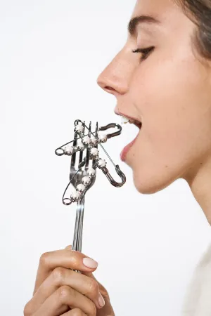 Embellished Safety Pin Brooch