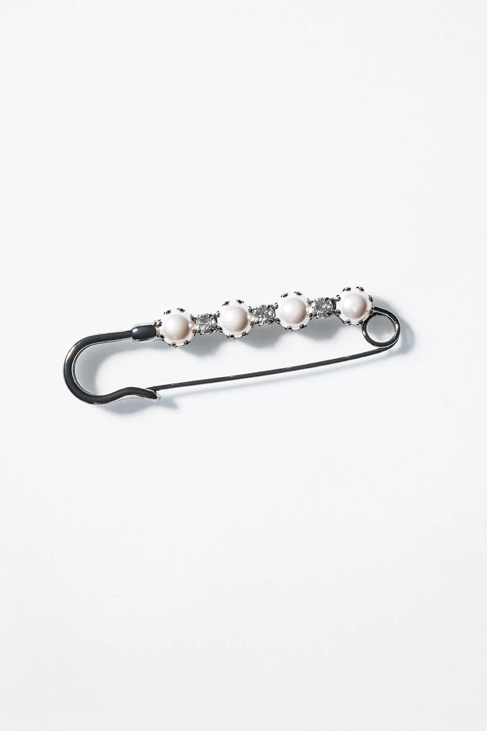 Embellished Safety Pin Brooch